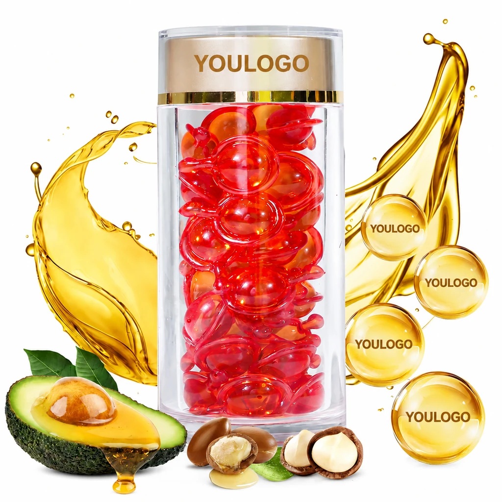 Hair oil capsule packaging — visual reference C8E416